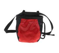 HONITANO Outdoor Waist Mounted Slip Chalk Bag Capacity Storage Pouch for Chalk Powder with Adjustable Drawstring for Climbing Bouldering Gymnastics Weightlifting Training Red Black