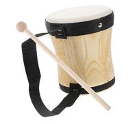HONITANO Percussion Instrument with Wear-resistant Wood and Sheepskin Material Bongo Drum Black Compact Design for Boys and Girls for Performances and Concerts