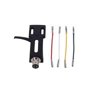 HONITANO Phono Cartridge Replacement Headshell Mount Wires Black Turntable Phonograph Holder for Easy Connection and Secure Dj Setup