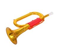 HONITANO Plastic Bugle Toy for Toddlers Golden Trumpet Musical Instrument for Stage Performance Role Play and Parties Fun Early Education Tool for Boys and Girls