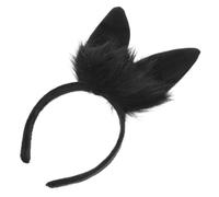 HONITANO Plush Black Bunny Ears Headband Soft Rabbit Ear Hair Hoop Party Headdress for Easter Pajama Bridal Shower Christmas Holiday Cosplay Accessories