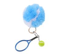HONITANO Plush Sport Keychain Tennis Racket Keychain Cute Soft Plush Portable Key Holder Sporty Novelty Design for Men Tennis Lovers Handbag Charm