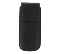 HONITANO Portable 10-hole Blues Harmonica Leather Case Holder Black Harmonica Storage Pouch for Beginner and Professional Musicians for Travel and Daily Use