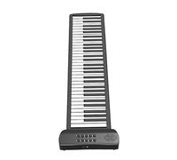 HONITANO Portable 61-keys Foldable Roll-up Electronic Piano with Thick Silicone Mat, Lightweight Keyboard for Beginner Music Practice and Travel Use