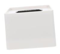 HONITANO Portable Abs Injection Molding Square Microphone Logo Flag for Professional Interview Mics White Hard Plastic with Adjustable Cotton Large Printable