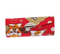 HONITANO Portable Lipstick Case for Women with Mirror Single Small Red Lipstick Holder Japanese Style for Purse Travel Cosmetic Storage