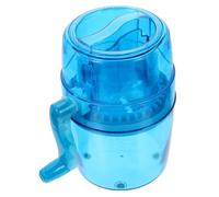 HONITANO Portable Manual Ice Crusher Hand Crank Home Kitchen Tool Small Blue Shaved Ice Machine for Smoothies Cones Easy to Use Reusable
