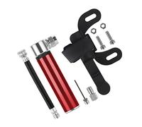 HONITANO Portable Mini Bike Pump Aluminum Alloy Cycling Inflator for Mountain and Road Bikes Manual Tire Pump with Secure Thread Seal Black Red