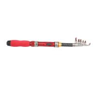 HONITANO Portable Mini Telescopic Fishing Rod Travel Pole for Beginners Adults Freshwater Saltwater with Cork Grip and Multi-purpose Hook Holder