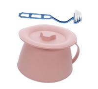HONITANO Portable Toilet Lid and Cleaning Brush Plastic Urinal Bucket for Bedpans Pee Pot for Boys and Girls and Elderly for Bedside Use