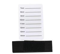 HONITANO Portable White Acrylic Eyelash Holder with Clear Scale for Grafting and Extension Lash Display Board with Rounded Edges for Home and Salon Use