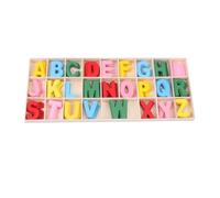 HONITANO Portable Wooden Alphabet Learning Smooth Polished Educational Letters for Spelling and Pronunciation Practice Creative DIY Craft for Early Childhood Development and Home