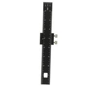 HONITANO Professional Metal Slide Ruler Woodworking Measuring Tool with Stopper for Precise Horizontal Vertical Parallel and Right-angled Lines Portable Carpenter Layout Instrument