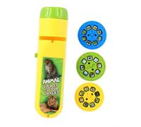HONITANO Projection Flashlight Toy for Kids Interactive Projection Toy Educational Light-up Zoo Animal Flashlight Hands-on Plaything Battery Not Included