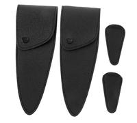 HONITANO PU Scissor Protectors Scissors Cover for Hair Cutting Sewing Handwork Protective Lightweight Sheath 4Pcs Black