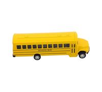 HONITANO Pull Back Yellow School Bus for Die Cast Metal Vehicle with Friction Powered Wheels Realistic Long Nose Design for Preschool Educational Play and Fine Motor Skill Development