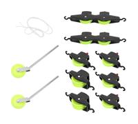 HONITANO Pulley System Science Experiment Kit for Classroom Physics, Two Sheave Pulley Block Set with Adjustable Rope, Mechanical Advantage Teaching Equipment for Stem Learning