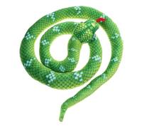 HONITANO Realistic Plush Snake Medium Soft Stuffed Animal Prop for Halloween Party Prank and Festival Decoration Lifelike Green Plush Snake for Tricky Scary Fun
