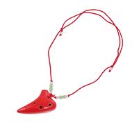 HONITANO Red Mini 6-hole Alto Ocarina Musical Instrument for Beginners - Portable Dolomite Ocarina Wind Instrument Suitable for Music Learners and Adults