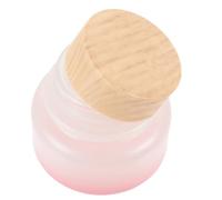HONITANO Refillable Glass Cosmetic Jar Small Cream Container for Body Butter Lotion Sampling Lightweight Portable Skincare Packaging Suitable for Travel and Daily Use