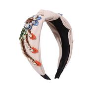HONITANO Retro Headband for Girls Rhinestone Embroidery for Festival Hair Accessories As Stylish Hair Hoop