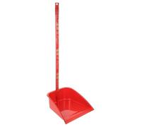 HONITANO Reusable Dustpan with Long Wooden Handle for Household Cleaning, Plastic Dustpan Designed to Seamlessly Fit The Ground and Collect Trash from Narrow Corners, for Bedroom and Assorted Style