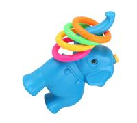 HONITANO Ring Toss Plastic Throwing Rings with Blue Elephant Design for Outdoor Indoor Play Educational Game to Hand Eye Coordination and Accuracy for Boys