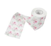 HONITANO Rose Printed Toilet Roll Colorful Floral Bathroom Tissue Decorative Flower Napkins Novelty Handkerchief Space-Saving Design for Brightening Bathroom Decor