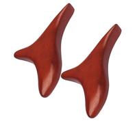 HONITANO Rosewood Guasha Board Set 2pcs Triangle Multi-Function Lymphatic Massage Tools for Neck and Body Daily Household Face Scraper Back Massager Accessories
