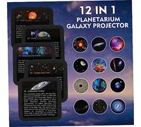 HONITANO Rotatable Star Projector Light with Film Discs Astronaut Shaped Night Sky Projector for Bedroom Romantic Nebula Moon Patterns USB Powered Ambient Lamp for Sleep and Home Decor