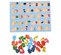 HONITANO Russian Puzzle Early Learning Spelling Puzzles Alphabet Alphabet Arabic Learning Matching Letters Wood