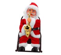HONITANO Santa Santa Doll Decorative Christmas Party Favors Christmas Themed Cartoon Electric Xmas Party Adorable Xmas Plaything Lovely Plastic Red