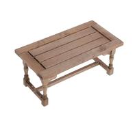 HONITANO Scale Miniature Wooden Dollhouse Kitchen Table Smooth Edges Friendly Tea Table Model Compatible with Various Dollhouse Brands for Creative Scene Layout and Play