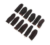 HONITANO Sewing Thimbles and Needlework Finger Cots 6 Pairs Leather Finger Sleeves Protective Cover for Quilting Embroidery Craft Tools Suitable for Needlework Users Random Color