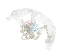 HONITANO Shell Lace Hairband Pearls, Fashion Hair Band for Beach Party and Travel, Women’s Hair Accessory for Seaside and Holiday