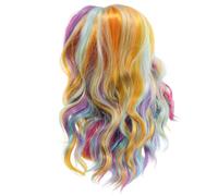 HONITANO Short Colored Wig Mermaid Cosplay Wig Curly for Woman Cosplay