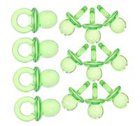 HONITANO Shower Mini Pacifier Charms Acrylic Ornaments in Transparent Green Party Favors and Decorations for Boy Girl Celebration Gift and Table Scatter