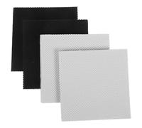 HONITANO Silent Wear-Resistant High Heel Sole Protectors 60mm Square Anti-Skid Self-Adhesive Heel Pads 2 Pairs Black and White for Quiet Walking and Shoe Repair