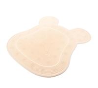 HONITANO Silicone Foot Massage Mat Suction Cups for Shower Floor Beige Foot Scrubber Pad for Exfoliating and Circulation Massage in Bathroom