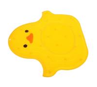 HONITANO Silicone Foot Scrubber and Non-Skid Bathroom Mat Suction Cups, Yellow Duck Massage Foot Pad 40x45cm for Shower Safety and Bath Exfoliating