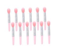 HONITANO Silicone Lip Brush Lip Balm Applicator 12pcs Mini Red Pink Handle Set for Makeup Lipstick Application Portable Cosmetic Brush Kit for Travel and Daily Makeup