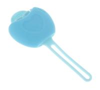 HONITANO Silicone Lip Brush Storage Case Blue Mini Holder Strap Dustproof Organizer for Daily Travel Use by Women Girls