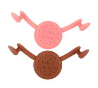 HONITANO Silicone Smile Lips Tightener 2pc Smile Mouth Exerciser for Facial Slimming Brown and Pink