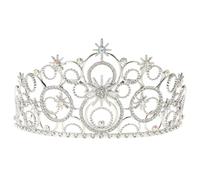 HONITANO Silver Bridal Wedding Crown Rhinestone Bride Hair Accessories Princess Headpiece Royal Queen Tiara Headband for Bridesmaids Birthday Prom Festival