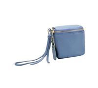 HONITANO Small Cosmetic Lipstick Bag for Lady Purse with Zipper for Keys and Coins Touch Feel Pouch for Elegant Storage of Makeup Essentials Blue