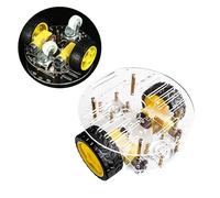 HONITANO Smart Round Robot Car Kit with Double Layer Chassis for DIY Obstacle Avoidance Learning Compatible with Arduino Easy to Assemble for Beginners and Remote Enthusiasts