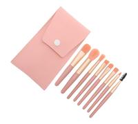 HONITANO Soft Bristle Makeup Brush with Pink Handles and Cosmetic Bag Versatile Synthetic Eyeshadow Concealer Blusher Brushes for Women Travel Friendly Professional Cosmetic Tools