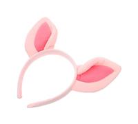 HONITANO Soft Plush Pig Ear Headband for Women Pink Animal Ears Hairband Decorative Costume Accessory for Parties Cosplay Halloween and Carnival Celebrations