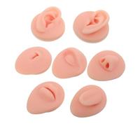 HONITANO Soft Silicone Piercing Practice Kit Realistic Body Parts for Jewelry Display and Tattoo Training Reusable Ear Nose Mouth Tongue Navel Models for Beginners and Professionals in