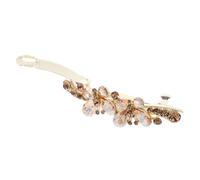 HONITANO Sparkly Rhinestone Butterfly Hair Barrette Spring Clip for Women Elegant Bling Hair Clip with Dazzling Decoration